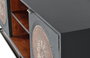 GINER Y COLOMER - Meuble TV en bois de manguier et métal, 2 portes, gris et marron, 150 x 55 x 40 cm